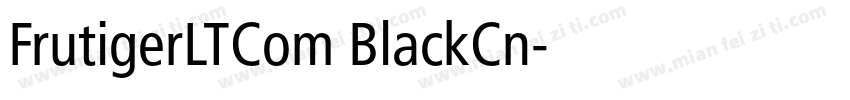 FrutigerLTCom BlackCn字体转换